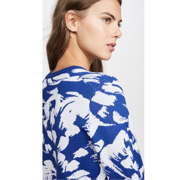 Victoria Beckham Relaxed Crew Neck Sweater, Blue - Picture 5 of 6